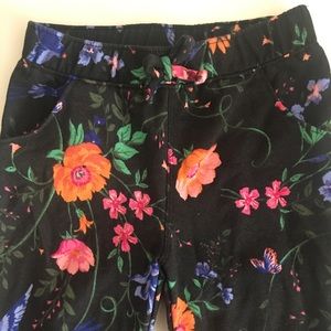 Old Navy Black Floral Joggers 5T